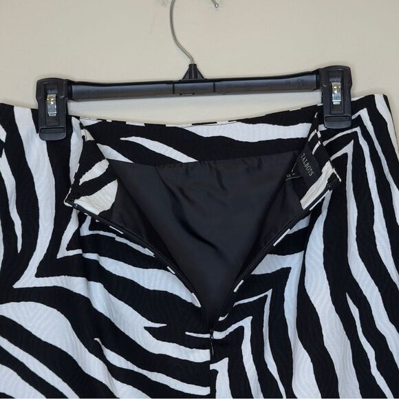 Talbots Black & White Zebra Print Pencil Skirt - Size 8 - Picture 5 of 7